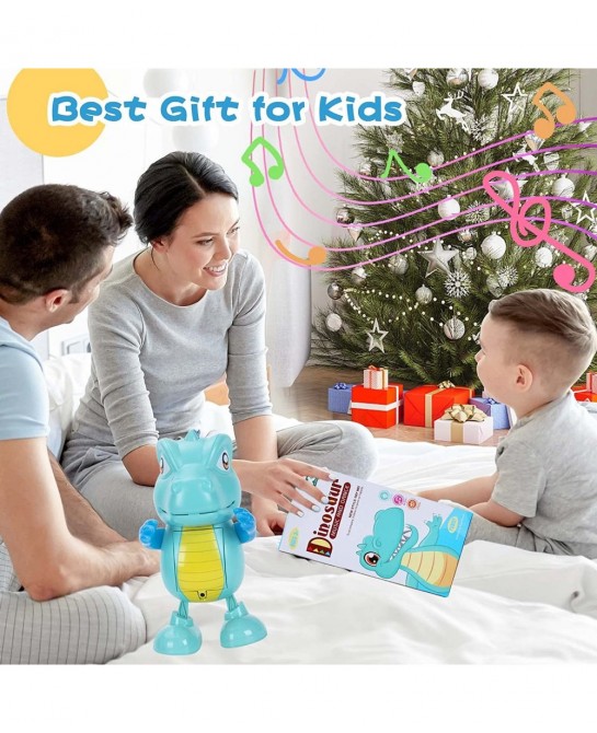 Baby Toys Musical Toys for Toddlers Tummy Time Dinosaur Crawling Toys Dancing Robot with Lights Educational Toy for 1 Year Ol...