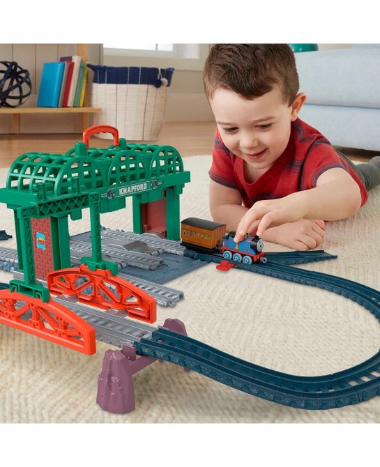 Fisher-Price Knapford Station Train Set Track with 2 in 1 playset and Storage case for preschoolers 3 and Older $36.92 Toy Ve...