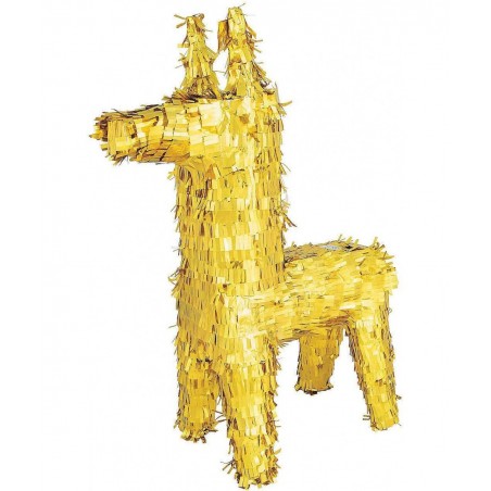 Gold Foil Donkey Pinata - Cinco de Mayo and Fiesta Party Decor $65.85 Piñatas