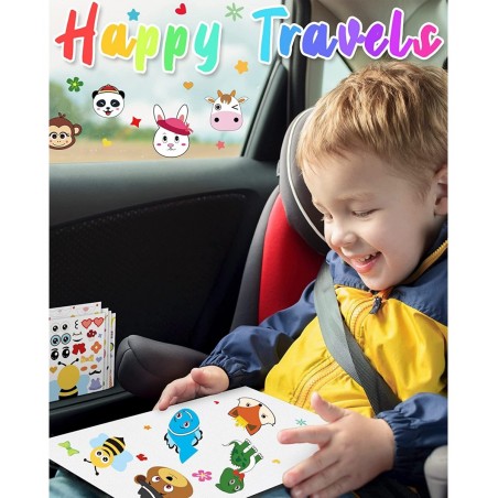 Make Your Own Stickers for Kids 80 Sheets 20 Animals Stickers with Safaris Sea Zoo and Fantasy Animals Face Stickers Party Su...