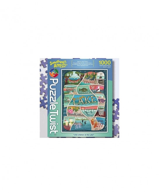 Jigsaw Puzzle | Life is Better at The Lake | Something's Amiss! Series | 1000 Pieces | Vacation Relax Family Pastime $51.74 J...