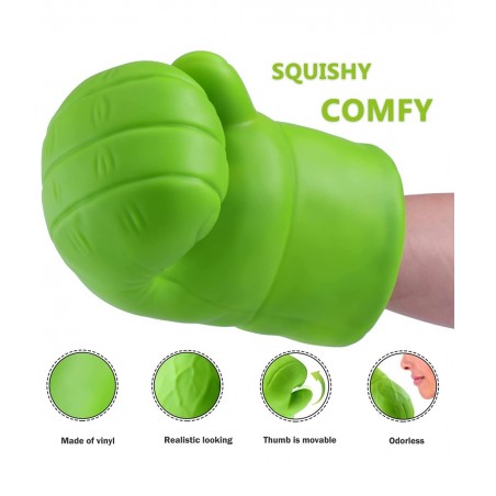 Hulk Gloves Kids Superhero Costume Accessories Superhero Costumes Gloves Cosplay for Hulk Birthday Party (1 Pair) $45.40 Kids...