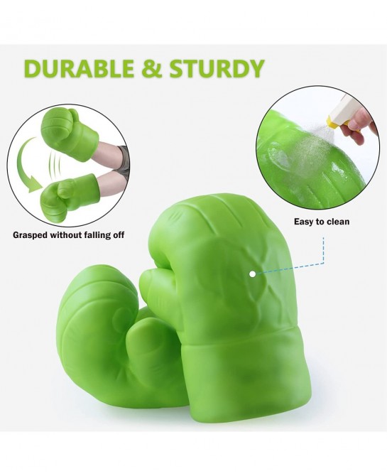 Hulk Gloves Kids Superhero Costume Accessories Superhero Costumes Gloves Cosplay for Hulk Birthday Party (1 Pair) $45.40 Kids...