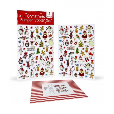 Christmas Stickers Decorating 2 Large Sheets - Self Adhesive Merry Xmas Crafting Scrapbook Gift Present Party Bag Filler Card...