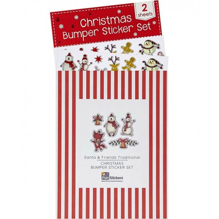 Christmas Stickers Decorating 2 Large Sheets - Self Adhesive Merry Xmas Crafting Scrapbook Gift Present Party Bag Filler Card...