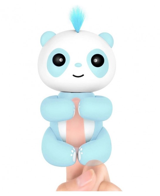 Interactive Electronic Finger Panda for Kids Smart Baby Panda Toy Reflexive Reaction to Touch (Blue) $21.59 Electronic Pets