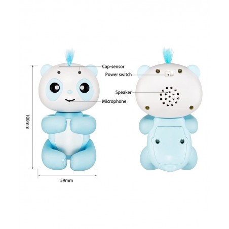 Interactive Electronic Finger Panda for Kids Smart Baby Panda Toy Reflexive Reaction to Touch (Blue) $21.59 Electronic Pets