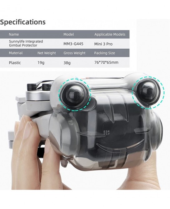 MINI 3 Pro Frog Lens Cap Drone Camera Dust-proof Quadcopter Protector Lens Cover Gimbal Protection Vision Sensor Integrated C...
