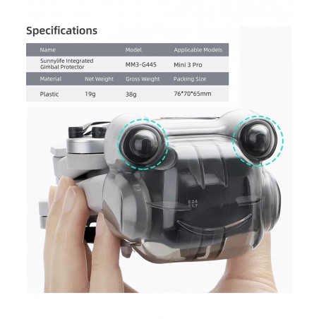 MINI 3 Pro Frog Lens Cap Drone Camera Dust-proof Quadcopter Protector Lens Cover Gimbal Protection Vision Sensor Integrated C...