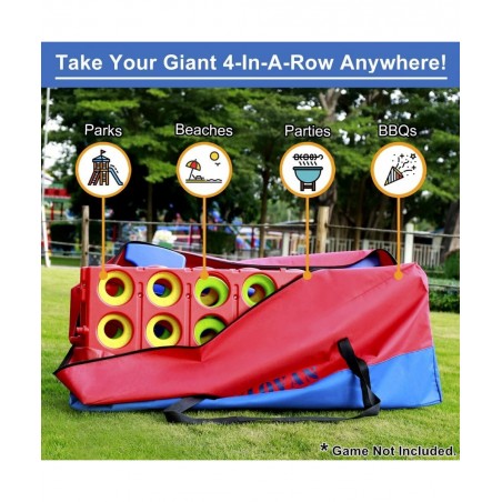 Giant Connect Four Game Carry and Storage Bag - Large & Sturdy Carrying Bag for Jumbo Connect 4 in A Row Easily Transport / S...