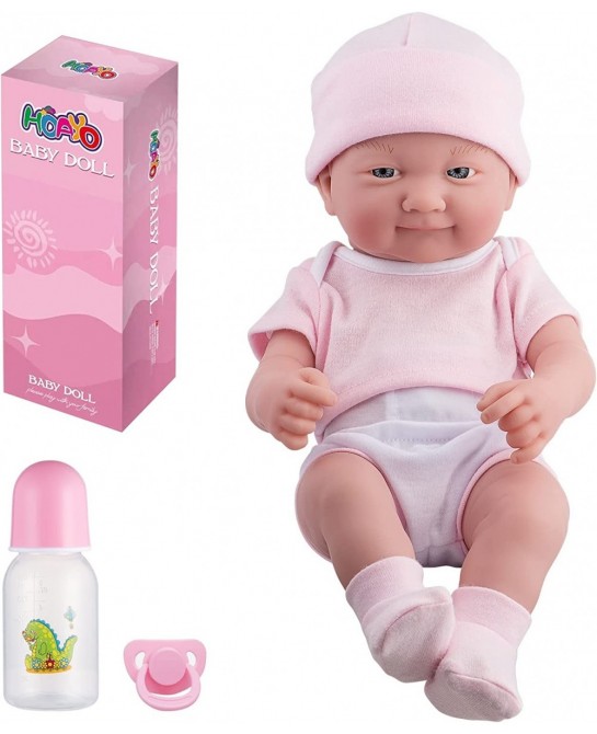 Reborn Baby Dolls Lifelike Reborn Baby Doll 13 Inch Baby Full Vinyl Soft Body Realistic Newborn Baby Girl Dolls Real Life Bab...