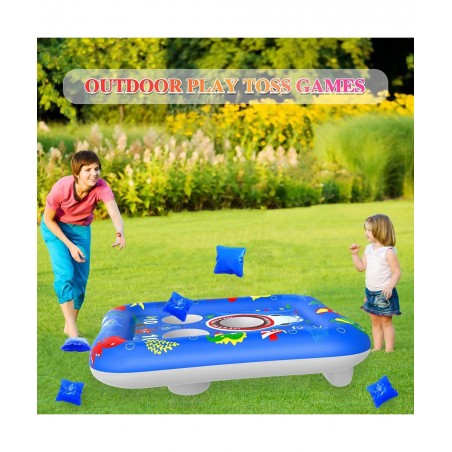 33" Inflatable Pool Cornhole Toys Games Pool Cornhole Bean Bag Toss Games with 4 Beanbags Pool Cornhole Games Party Supplies ...