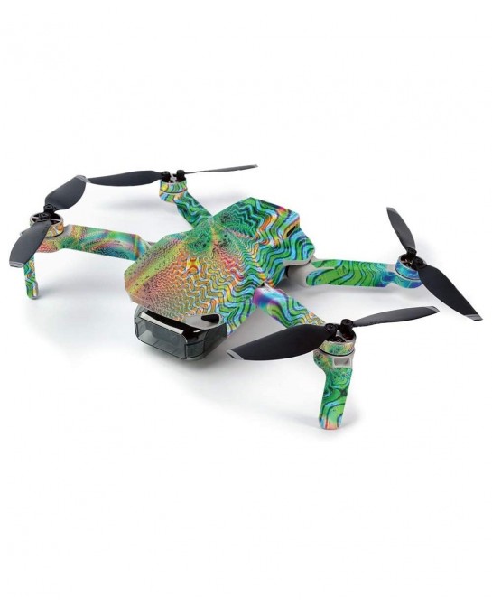 MightySkins Skin for DJI Mavic Mini Portable Drone Quadcopter - Psychedelic | Protective Durable and Unique Vinyl Decal wrap ...