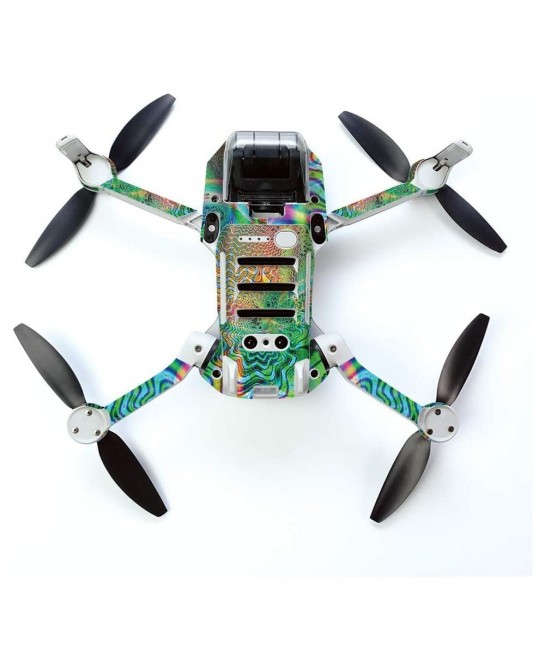 MightySkins Skin for DJI Mavic Mini Portable Drone Quadcopter - Psychedelic | Protective Durable and Unique Vinyl Decal wrap ...