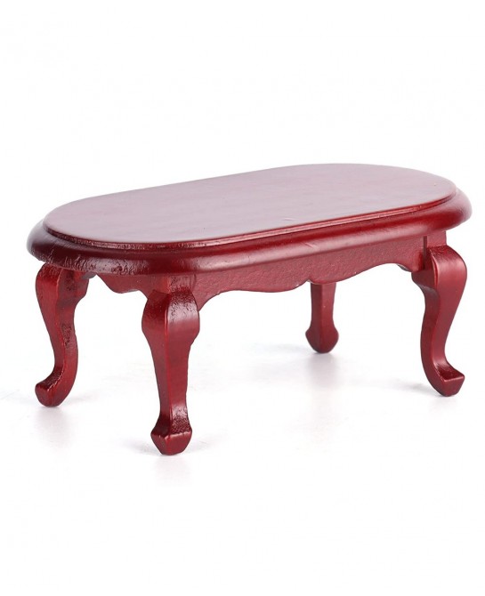 1:12 Dollhouse Miniature Tea Table Coffee Table Kids Pretend Play Toy Dollhouse Decoration Accessories(Mahogany) $19.48 Dollh...