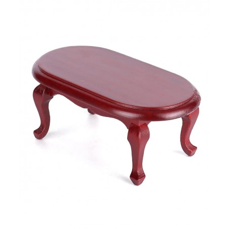 1:12 Dollhouse Miniature Tea Table Coffee Table Kids Pretend Play Toy Dollhouse Decoration Accessories(Mahogany) $19.48 Dollh...