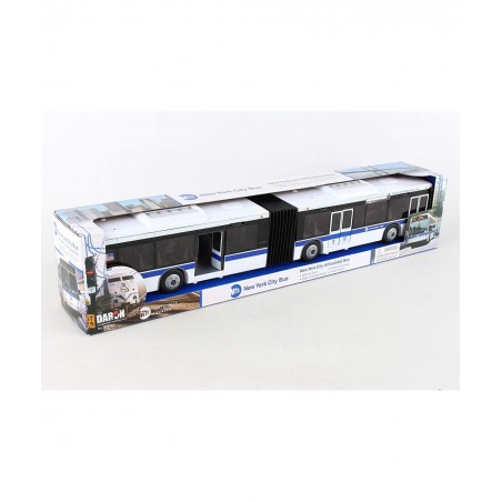 RT8563 New York City MTA Metro Articulated Electric Bus 1:43 Scale- 16 Inches long White/Blue/Black $40.46 Kids' Play Buses