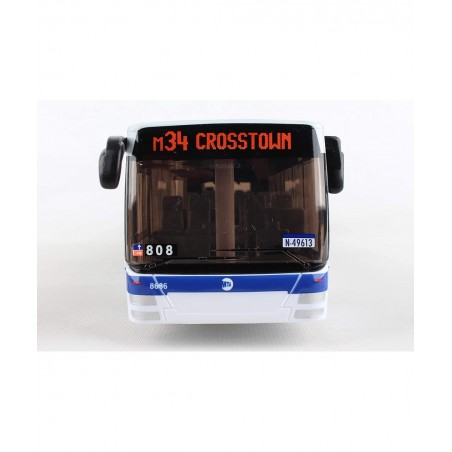 RT8563 New York City MTA Metro Articulated Electric Bus 1:43 Scale- 16 Inches long White/Blue/Black $40.46 Kids' Play Buses