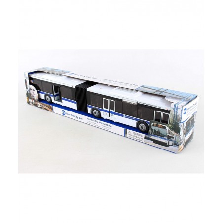RT8563 New York City MTA Metro Articulated Electric Bus 1:43 Scale- 16 Inches long White/Blue/Black $40.46 Kids' Play Buses