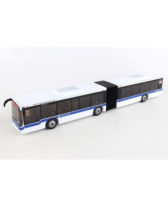 RT8563 New York City MTA Metro Articulated Electric Bus 1:43 Scale- 16 Inches long White/Blue/Black $40.46 Kids' Play Buses