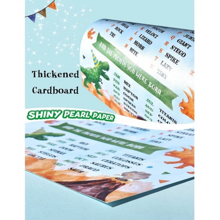 What’s Your Dinosaur Name Game - Watercolor Dinosaur Party Supplies for Boys Kids Birthday Baby Shower Party Game Sign 25 PCS...