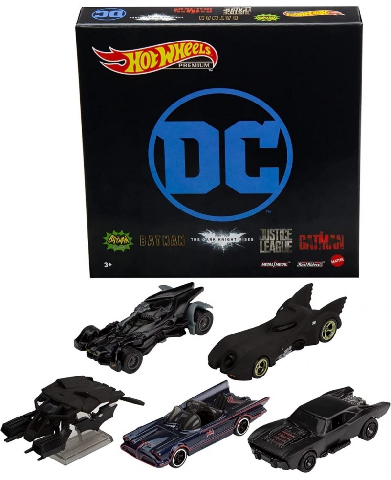 Batman Bundle 5 Fan-Favorite Batmobile Castings 1:64 Scale Toy Vehicles Special Packaging Play or Display for Batman Fans & C...