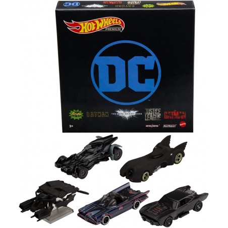 Batman Bundle 5 Fan-Favorite Batmobile Castings 1:64 Scale Toy Vehicles Special Packaging Play or Display for Batman Fans & C...