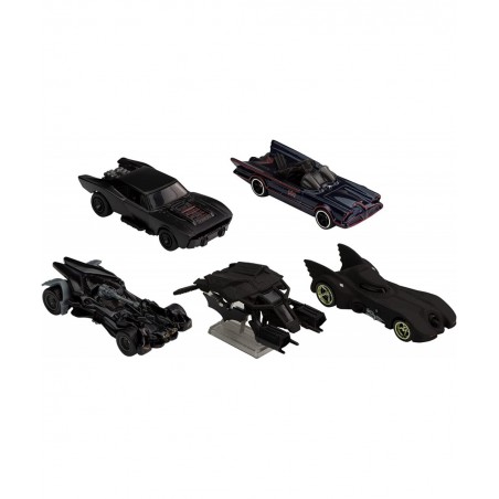 Batman Bundle 5 Fan-Favorite Batmobile Castings 1:64 Scale Toy Vehicles Special Packaging Play or Display for Batman Fans & C...