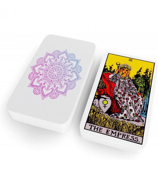Classic Tarot Cards Deck with Guidebook & Premium Linen Carry Bag - Original Pamela Colman Smith Artwork - Tarot Cards for Be...