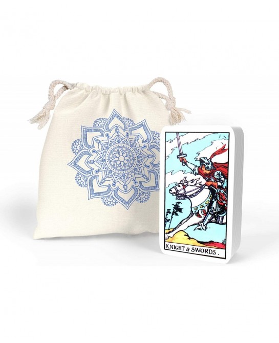 Classic Tarot Cards Deck with Guidebook & Premium Linen Carry Bag - Original Pamela Colman Smith Artwork - Tarot Cards for Be...