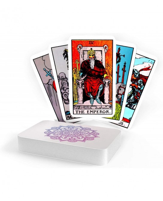 Classic Tarot Cards Deck with Guidebook & Premium Linen Carry Bag - Original Pamela Colman Smith Artwork - Tarot Cards for Be...
