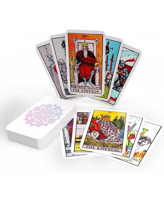 Classic Tarot Cards Deck with Guidebook & Premium Linen Carry Bag - Original Pamela Colman Smith Artwork - Tarot Cards for Be...