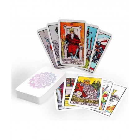 Classic Tarot Cards Deck with Guidebook & Premium Linen Carry Bag - Original Pamela Colman Smith Artwork - Tarot Cards for Be...