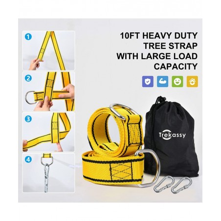1 000lbs 40" Saucer Tree Swing for Kids Adults with Heavy Duty Chains Plastic Coated Textilene Wear-Resistant and 2pcs 10ft T...