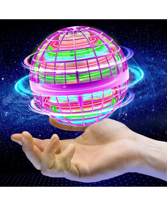 Flying Ball Toys Mini Drone Flying Ball 360 Rotating Magic Controller USB Rechargeable Built-in RGB Lights Magic Flying Toys ...