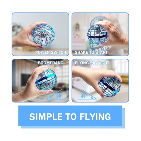 Flying Ball Toys Mini Drone Flying Ball 360 Rotating Magic Controller USB Rechargeable Built-in RGB Lights Magic Flying Toys ...