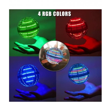 Flying Ball Toys Mini Drone Flying Ball 360 Rotating Magic Controller USB Rechargeable Built-in RGB Lights Magic Flying Toys ...