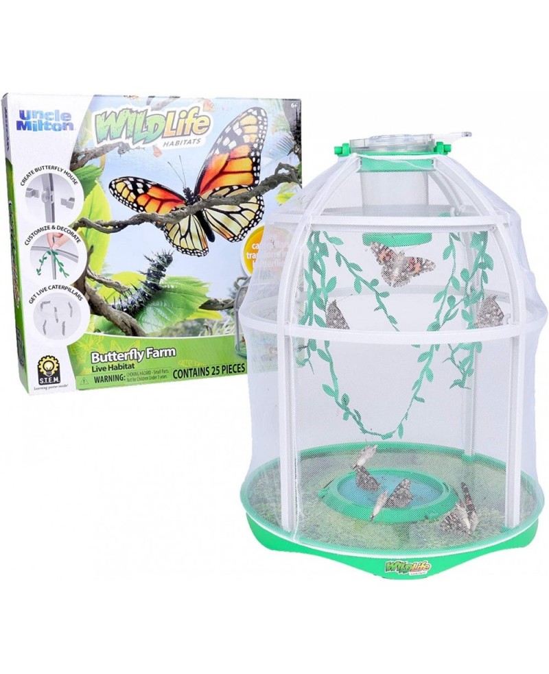 Butterfly Farm Live Habitat - Observe Butterfly Lifecycle in Garden – Includes Voucher to Redeem for Caterpillars $33.72 Educ...