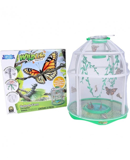 Butterfly Farm Live Habitat - Observe Butterfly Lifecycle in Garden – Includes Voucher to Redeem for Caterpillars $33.72 Educ...