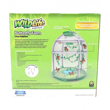 Butterfly Farm Live Habitat - Observe Butterfly Lifecycle in Garden – Includes Voucher to Redeem for Caterpillars $33.72 Educ...