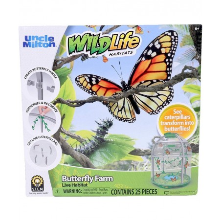 Butterfly Farm Live Habitat - Observe Butterfly Lifecycle in Garden – Includes Voucher to Redeem for Caterpillars $33.72 Educ...