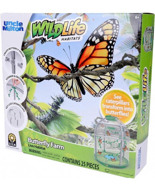 Butterfly Farm Live Habitat - Observe Butterfly Lifecycle in Garden – Includes Voucher to Redeem for Caterpillars $33.72 Educ...