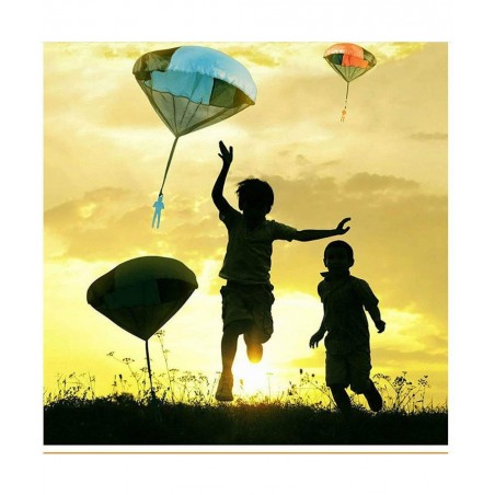 Hand Throw Parachute Children's Parachute 6-Piece Hand Throw Parachute Square Beach Outdoor Sports Toy $15.45 Miniature Novel...