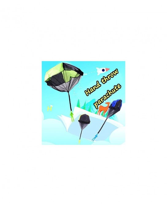 Hand Throw Parachute Children's Parachute 6-Piece Hand Throw Parachute Square Beach Outdoor Sports Toy $15.45 Miniature Novel...