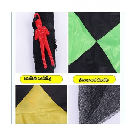 Hand Throw Parachute Children's Parachute 6-Piece Hand Throw Parachute Square Beach Outdoor Sports Toy $15.45 Miniature Novel...