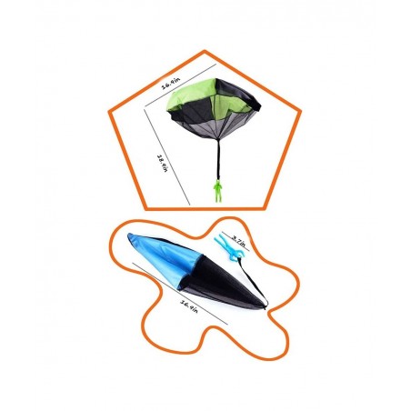 Hand Throw Parachute Children's Parachute 6-Piece Hand Throw Parachute Square Beach Outdoor Sports Toy $15.45 Miniature Novel...