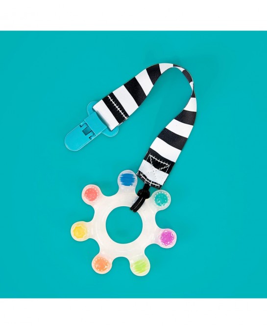 Rainbow Star Teether with Keeper | Textured Silicone Teether for Teething | Ages 3+ Months and Up $17.16 Baby Teether Toys