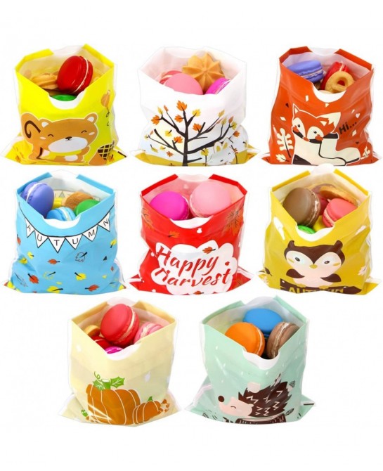 Thanksgiving Plastic Bags Drawstring Goody Bags 72PCS Plastic Thanksgiving Treat Bags for Kids Fall Party Favor Treat Bags $1...