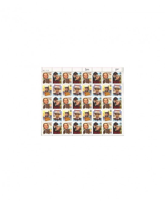 1990 25 Cent Classic Films Sheet of 40 Postage Stamps - Scott 2445-8a $25.73 Collectibles Display & Storage