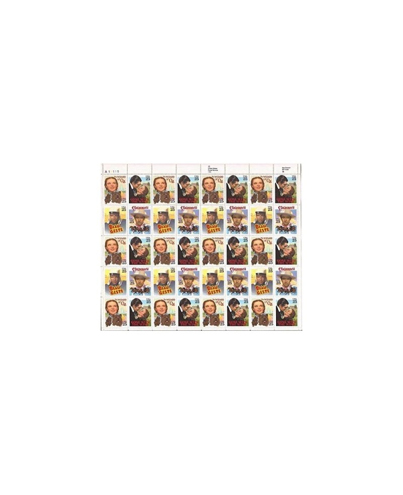1990 25 Cent Classic Films Sheet of 40 Postage Stamps - Scott 2445-8a $25.73 Collectibles Display & Storage